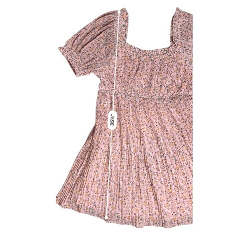 Beyond Words Pink Floral Pleated Cottagecore Fit‎ & Flare Dress XL Prairie Vibes - Picture 7 of 9